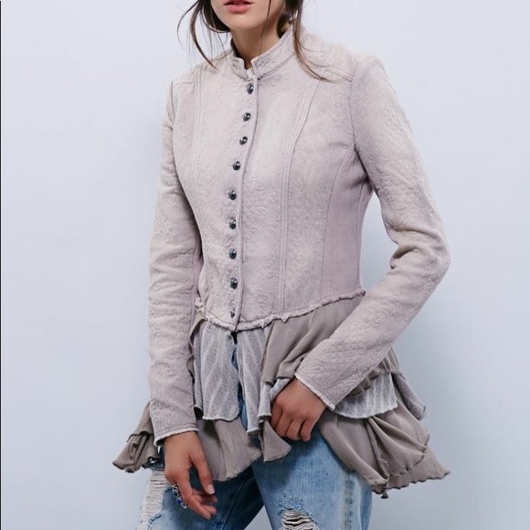 Free People | Military Ruffle Jacket | Small - Picture 6 of 6